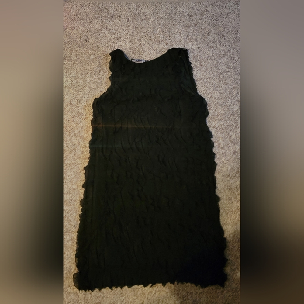 Zara Black Ruffled Mini Dress - Picture 8 of 14